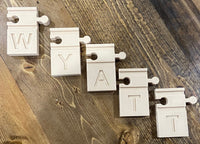 Wooden Train Track Letters