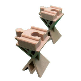 Use these risers in place of the stock wooden track risers to help keep your Brio, IKEA, or Mellissa and Doug tracks train upright during play. Why mess with the wooden block stands that always fall over and slip out of place.