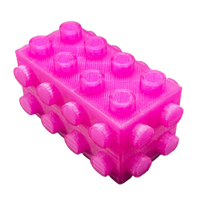 Use this block with five male faces to mount your ideas in new and creative ways! Think of the extra possibilities that can come from being able to join blocks at fun new angles!    Mates with most Duplo and Mega block style building b