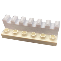 Add some extra flair to your duplo or other compatible building bricks with this 6x1 decorative topper. These pair perfectly with the Castle towers to make your child's fantasy castle pour from the imagination to the table.