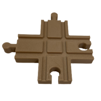 Add a simple cross section to your Brio, IKEA, or Mellissa and Doug train to make unique looping tracks and figure eights