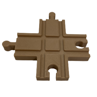 Add a simple cross section to your Brio, IKEA, or Mellissa and Doug train to make unique looping tracks and figure eights