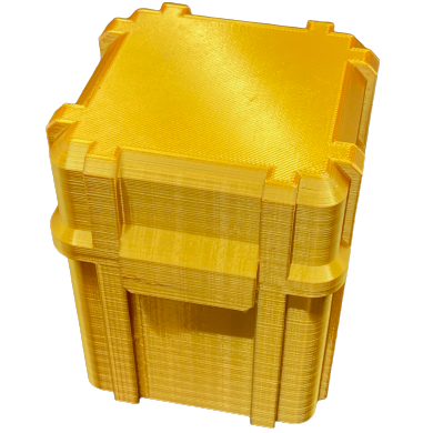A more study version of our regular deckbox. Comes with a snap locking lid to keep your cards safe during transport. They fit a 100 double sleeved MTG cards and have a tight fitting snap close lid to help keep your cards safe in your game ni