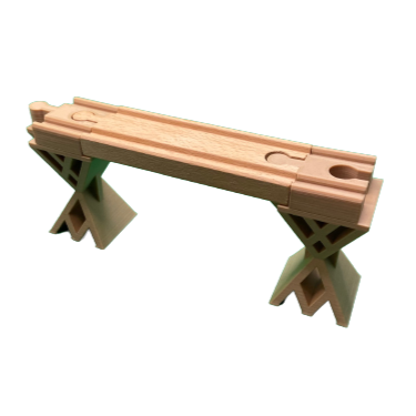 Use these risers in place of the stock wooden track risers to help keep your Brio, IKEA, or Mellissa and Doug tracks train upright during play. Why mess with the wooden block stands that always fall over and slip out of place.