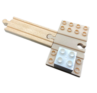 
              Add Duplo or other blocks to your Brio, IKEA, or Mellissa and Doug wooden train set wooden train set. Create tunnels and over passes with ease. The track addition drop right in with your existing train and allow you child's imagination to run wild as a whole new building experience come to life
            
