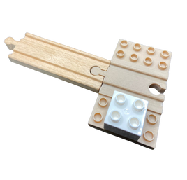 Add Duplo or other blocks to your Brio, IKEA, or Mellissa and Doug wooden train set wooden train set. Create tunnels and over passes with ease. The track addition drop right in with your existing train and allow you child's imagination to run wild as a whole new building experience come to life
