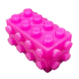 Use this block with five male faces to mount your ideas in new and creative ways! Think of the extra possibilities that can come from being able to join blocks at fun new angles!    Mates with most Duplo and Mega block style building b