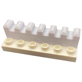 Add some extra flair to your duplo or other compatible building bricks with this 6x1 decorative topper. These pair perfectly with the Castle towers to make your child's fantasy castle pour from the imagination to the table. 