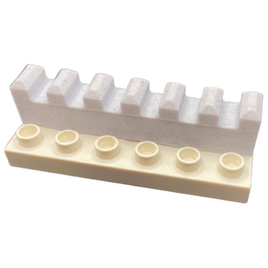 Add some extra flair to your duplo or other compatible building bricks with this 6x1 decorative topper. These pair perfectly with the Castle towers to make your child's fantasy castle pour from the imagination to the table.